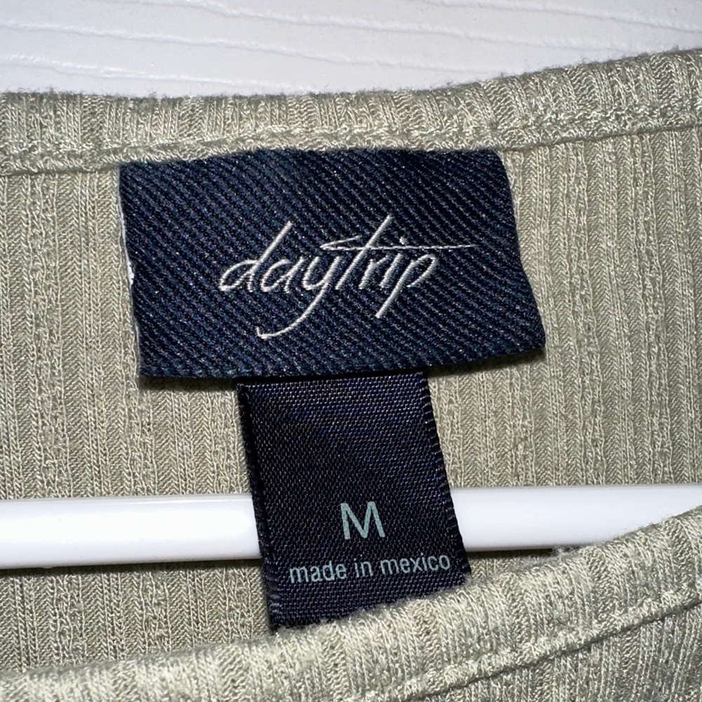 Daytrip Sage Green Cutout Tank Top with adjustable tie waist - Picture 2 of 6